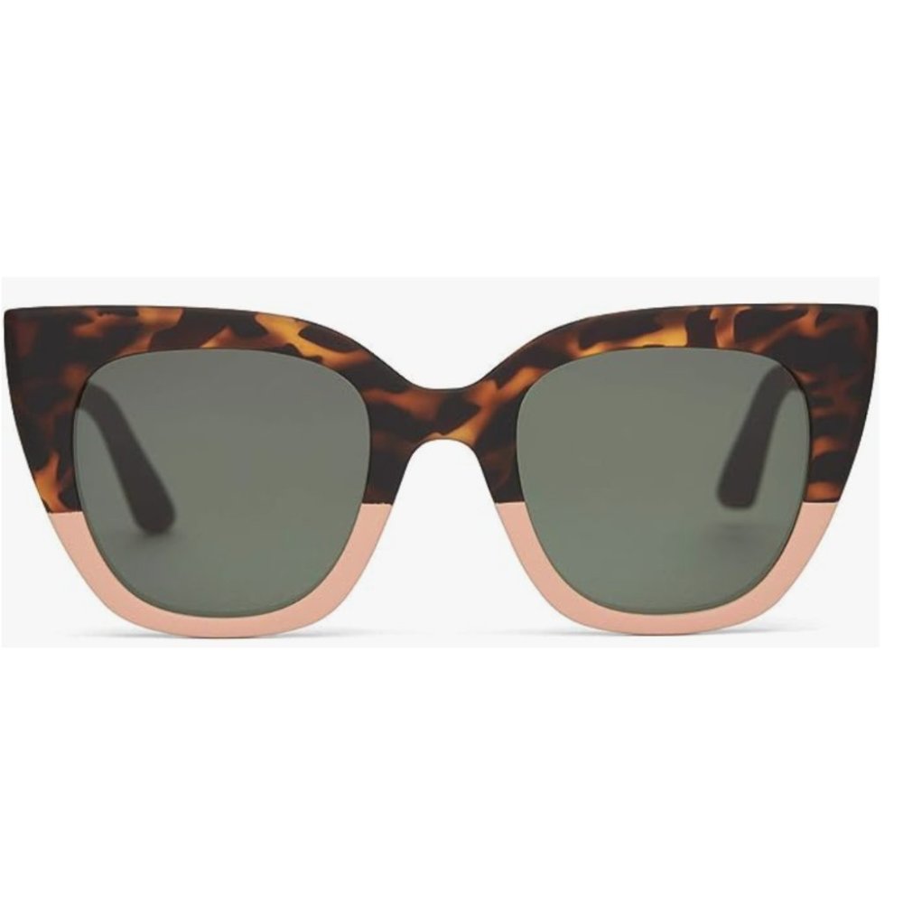 TOMS Sydney Blonde Tortoise + Coral Sunglasses